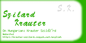 szilard krauter business card